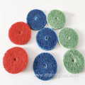 Non-woven polishing wheel Enter Hole Felt Glass Polishing Pad With Hook And Loop Backed